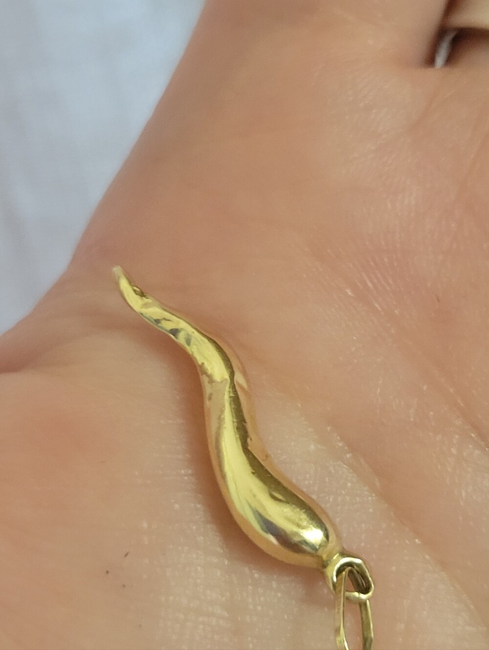 14k Gold Italian Horn CORNICELLO Charm